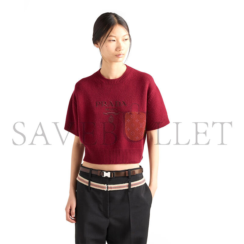 PRADA WOOL AND CASHMERE CREW-NECK SWEATER P24Z1U